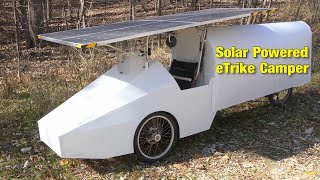 Full Tour of a Solar Powered Camper Van Built on a Recumbent Trike [upl. by Kendry]