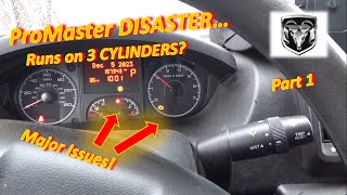 ProMaster DISASTER Van  Part 1 Runs on 3 CYLINDERS [upl. by Ellehcit596]