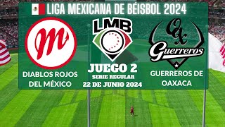 ⚾️Diablos Rojos vs Guerreros de Oaxaca⚾️Donde Verlo EN VIVOLiga Mexicana de Béisbol 2024 [upl. by Heloise958]