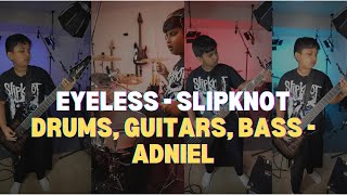 Eyeless  Slipknot  Drums Guitars and Bass by 10yr old [upl. by Klaus]