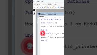 Public vs private vba procedures accessvba microsoftaccess [upl. by Asilrahc160]
