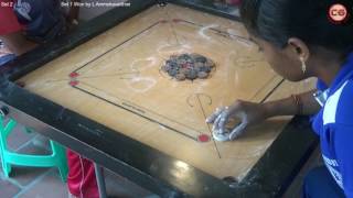 SF L Ammshavarthini Vs Abhinaya Set 2 59th District Carrom Championship Madurai 16 April 2017 [upl. by Roth]