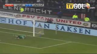 PSV 02 Feyenoord Rotterdam Giovanni van Bronckhorst 30m goal  34 [upl. by Ylrebmic]