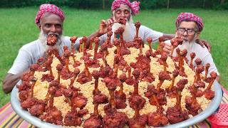 Fried Rice amp Chicken Fry  Chicken Lollipop Fry amp Rice to Feed Old Age Special People of Village [upl. by Stanhope]