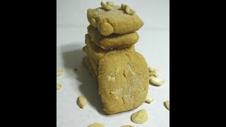 WholeWheat Eggless Cashew nut cookiesSimple cookie recipe [upl. by Winstonn]