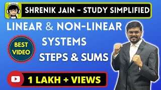 LINEAR and NONLINEAR SYSTEMS  Complete Steps and Sums [upl. by Frye]