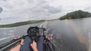 Glider does a low final above water [upl. by Lias]