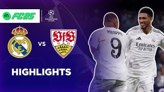 LIVE UEFA Champions League  Real Madrid vs VFB Stuttgart  highlights FC 25 career mode [upl. by Minoru]