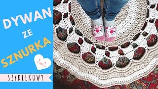 DYWAN SZYDEŁKOWY ZE SZNURKA dla początkujących ★TUTORIAL CROCHET★ [upl. by Vihs]