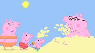 Peppa Malac  A strandon  Rajzfilmek gyerekeknek [upl. by Ahsimaj]