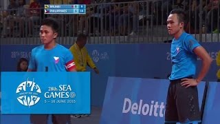 Sepaktakraw Mens Doubles BRU vs PHI Day 9  28th SEA Games Singapore 2015 [upl. by Ahseki]