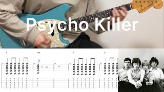 Talking Heads  Psycho Killer guitar cover with tabs amp chords [upl. by Levon]