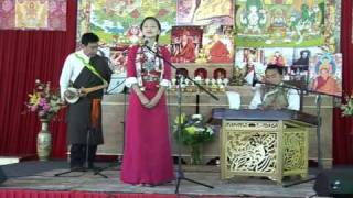 Tenzin Kunsel performs infront of Sogyal Rinpoche [upl. by Nylirehs]