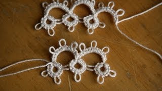 Tatting  Reverse Work Rw in Needle Tatting by RustiKate [upl. by Litman]