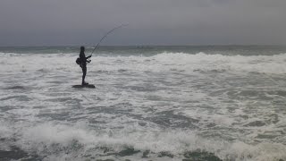 Stripers in the surf Noreaster September 2014 [upl. by Florette]