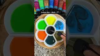 Black Color Mixing With 6 Other Colors colormixing colorfulmixing mixedcolors paintmixing short [upl. by Melloney]