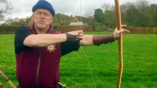 How to shoot a heavy English longbow warbow [upl. by Ellinej388]