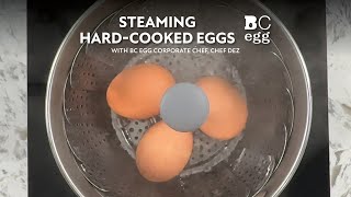 Steaming HardCooked Eggs with Chef Dez [upl. by Eirovi639]