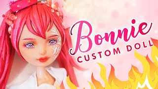 WE LIT THE DOLL ON FIRE Bonnie the Bday Cake • Ever After High Custom Doll [upl. by Teirrah]