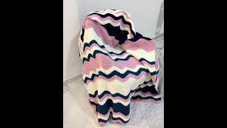 How to Crochet the Easy ripple blanket [upl. by Ridan]