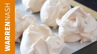 Meringue Recipe Easy  Just 2 Ingredients  Recipes by Warren Nash [upl. by Anaujait]