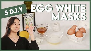 5 Best egg white masks for skin tightening  Easy 2ingredient face mask at home [upl. by Olinde]