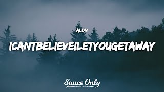 aldn  icantbelieveiletyougetaway Lyrics [upl. by Wallraff]