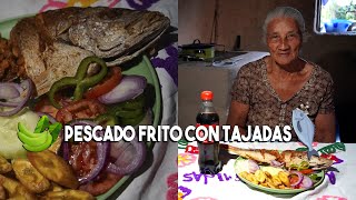 🐟PESCADO FRITO CON TAJADAS DE PLÁTANO🍌  Doña Georgina Castro [upl. by Hassi]