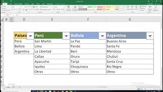 Excel Listas desplegables dependientes 2024 [upl. by Greenman]