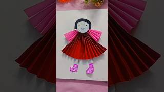 How to make easy paper doll doll make at homeorigami paper doll 😍😍diy craft [upl. by Jareen]