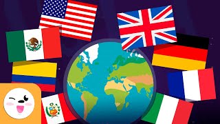 BANDERAS DEL MUNDO  Las banderas de EUROPA y AMÉRICA para niños  Recopilación [upl. by Casia]