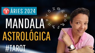 Áries ♈ Previsões para 2024 na Mandala Astrológica tarot previsoes2024 [upl. by Millwater]