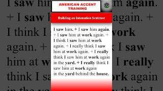 Building an Intonation Sentence  American Accent Training americanaccenttraining learnenglish [upl. by Nosimaj]