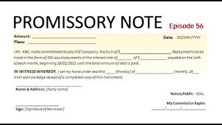 Promissory Notes  v2020 Ep 56 [upl. by Colley]