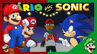 Sonic amp Shadow Reacts To Mario Vs Sonic  Cartoon Beatbox Battles [upl. by Akieluz]