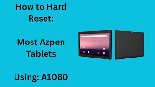 How to Hard Reset Most Azpen Model Tablets [upl. by Nosila]