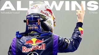 Sebastian Vettel  All 53 wins [upl. by Xanthus]