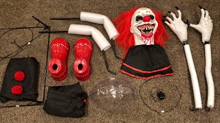 Instructional setup of Crouchy the Clown  Spirit Halloween 2019 [upl. by Levon]