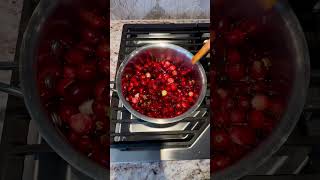 Bourbon Cranberry Sauce cranberrysauce cranberry thanksgiving thanksgivingrecipe holidays [upl. by Banks]