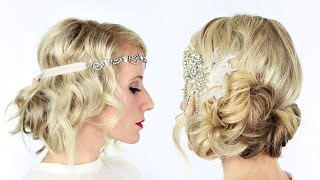 2 gorgeous GATSBY inspired hairstyles [upl. by Abram714]