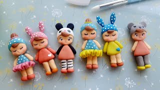 Clay Dolls Tutorial  Cold Porcelain Art  Clay Craft Ideas  Air Dry Clay [upl. by Iredale98]