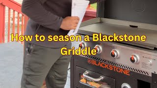 How To Season a New Blackstone Griddle [upl. by Nette647]