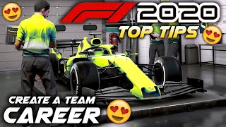 F1 2020 CREATE A TEAM CAREER 7 Tips for My Team Career Mode to Improve Your Team Potentially [upl. by Asin884]