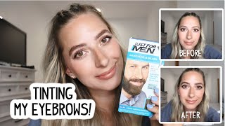 HOW TO TINTING MY EYEBROWS WITH BEARD DYE WAIT THIS WORKED [upl. by Amrita]