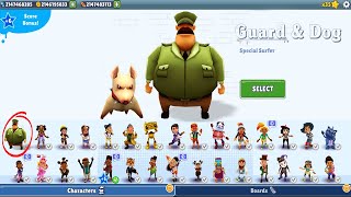 Subway Surfers  Guard and Dog Unlocked Update Mod  All Characters Unlocked and All Boards Gameplay [upl. by Dyana699]