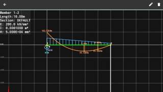 Beam and Frame Analysis using SW FEA 2D Android [upl. by Warila]