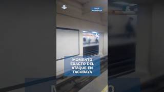 Captan momento exacto de agresión a usuarios del Metro en Tacubaya shorts [upl. by Bazil]