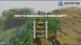 How to Make Rails in Minecraft  TutorialStepbystep Guide [upl. by Owiat]