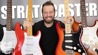 ULTIMATE Stratocaster Comparison  From Squier Affinity to Fender Custom Shop [upl. by Ermina]