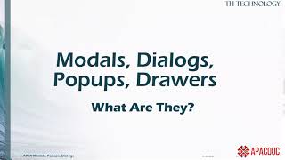 Modals and Popups and Dialogs Oh My Which to Use When How and Why by Karel Cannell [upl. by Patnode939]